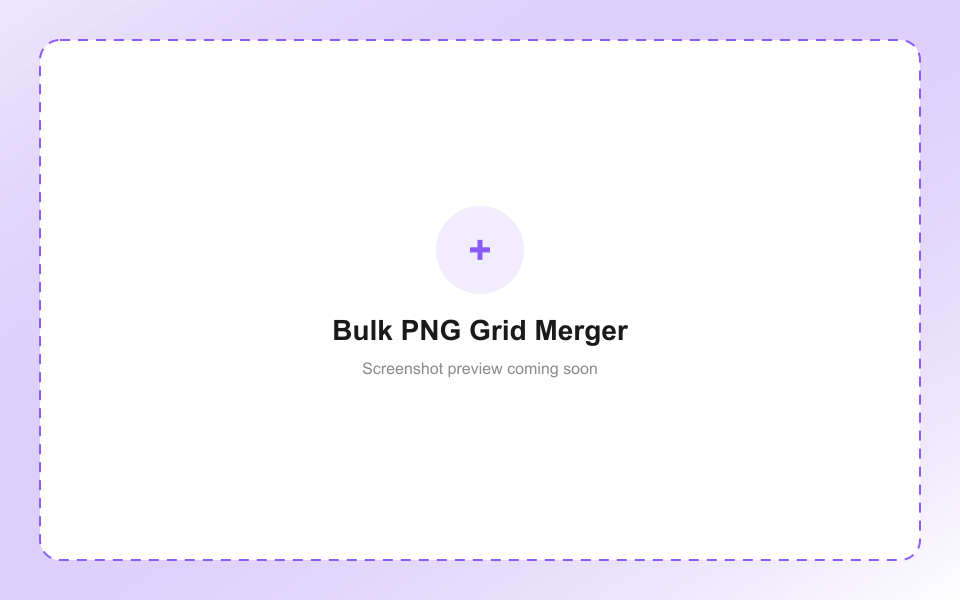 Bulk PNG Grid Merger in action