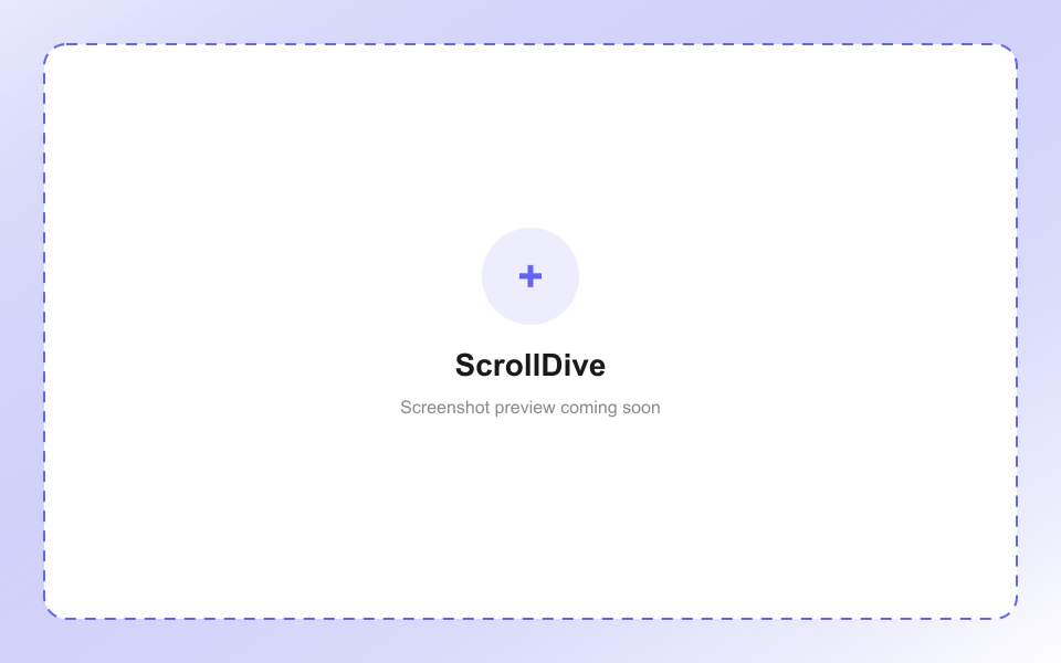 ScrollDive in action